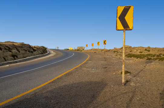 Road in the desert of balochistan