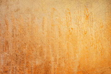  Golden textured surface of hand painted abstract picture