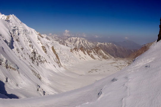 Hiking trek of the Nanga Parbat peak also known as the Killer mountains 8,126 m