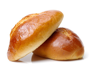 deciduous big kraftkorn bread on white background