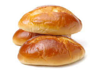 deciduous big kraftkorn bread on white background