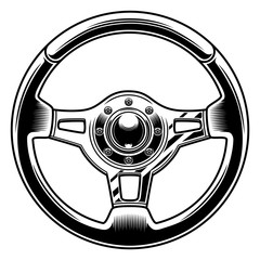 Sport car steering wheel