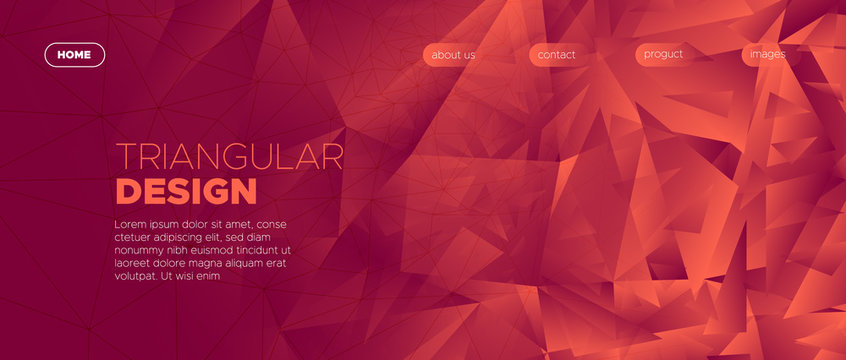 Triangles Background. 3d Abstract Geometric 