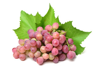 Grapes on a white background 