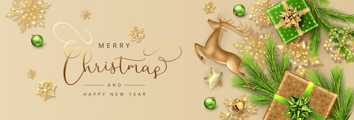 Christmas and New Year banner - 302161266