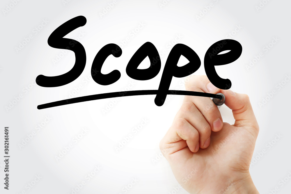 Poster scope text with marker