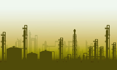 Evening Oil Refinery