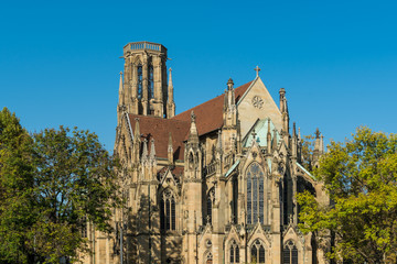 Fototapeta premium Johanneskirche am Feuersee in Stuttgart