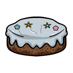 Sponge cake. Sweets Cakes Dessert. Pastry shop - Vector. Vector illustration