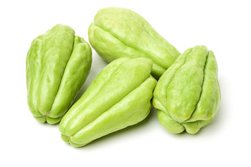 Chayote on a white background