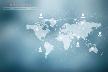 2d illustration Business Network 