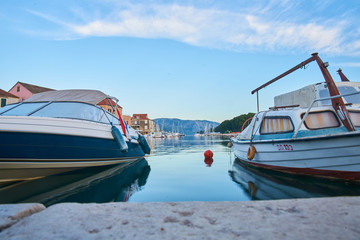 Stari Grad, Hvar/Croatia - June 2019: Small boats at Stari Grad marina and harbour                 ...