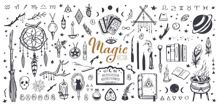 Wicca Drawing Images – Browse 17,084 Stock Photos, Vectors, and Video