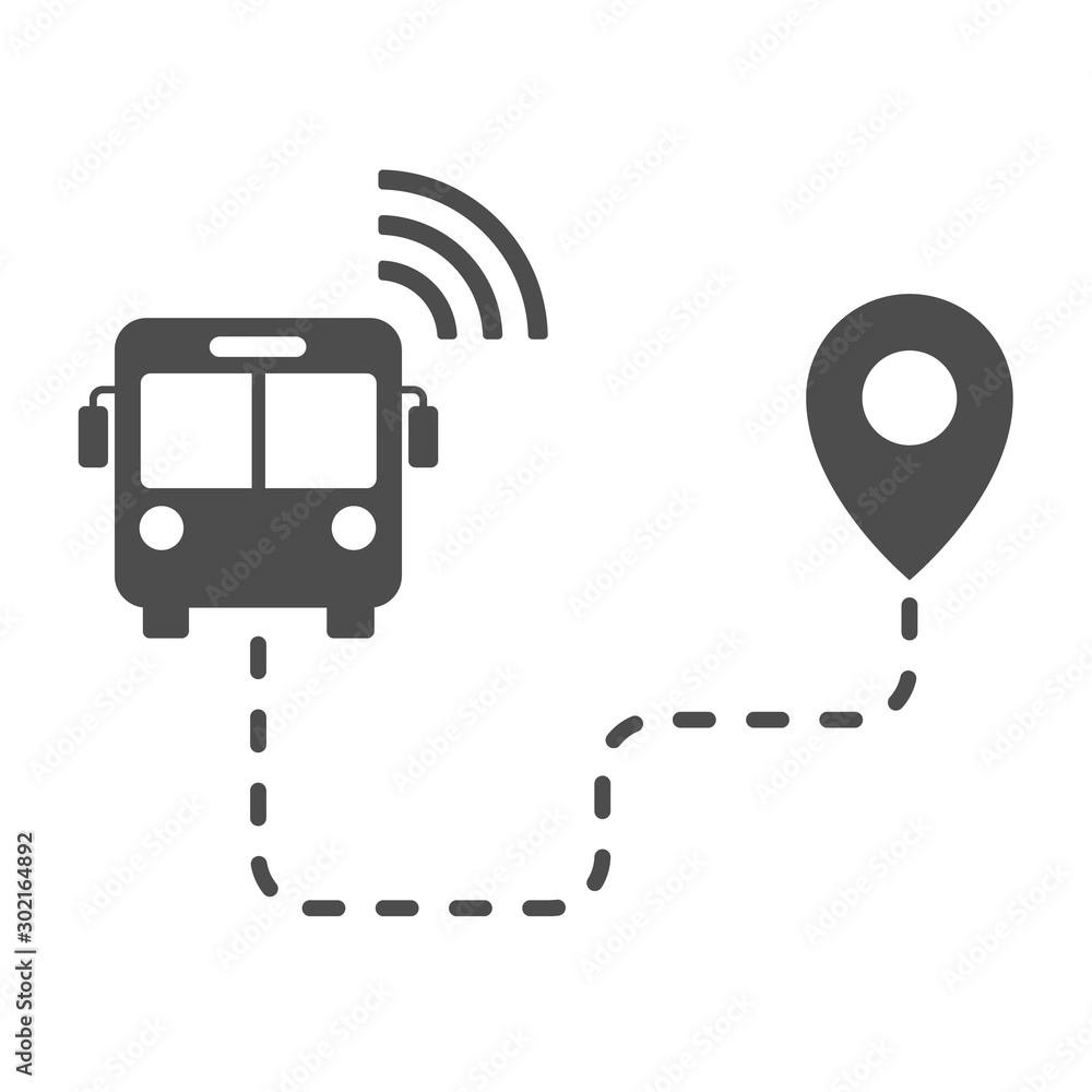 Poster smart transportation vector icon. online transport system icon for web, mobile and ui design isolate