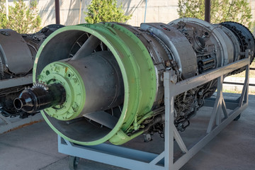 old jet engine details and photo
