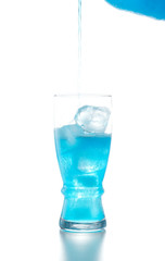 Soft drinks on a white background