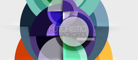 Obraz premium Circular geometrical design template