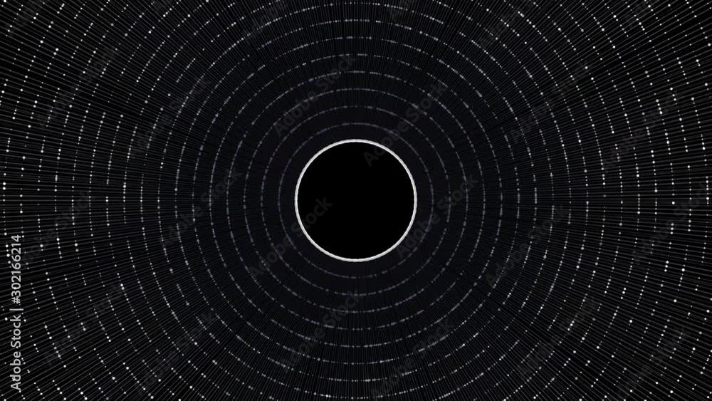 Poster 4k animated particle tunnel
