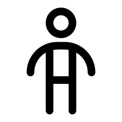 male sign outline icon vector