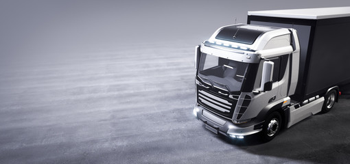 Truck with cargo trailer. Transport, shipping industry. © Photocreo Bednarek