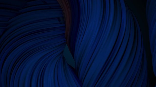Colored twisted shape. Computer generated abstract hypnotic background. 3D render swirling lines