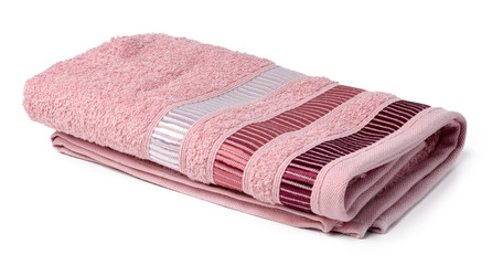 Towel isolated on white background close up