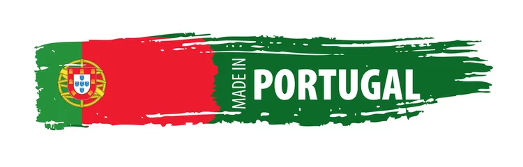 Fotobehang Portugal flag, vector illustration on a white background © butenkow