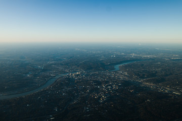 Amerikanische landschaft von oben 