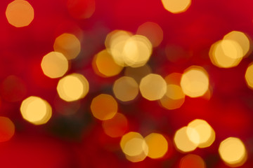 Christmas festive bokeh lights of garland blurred background