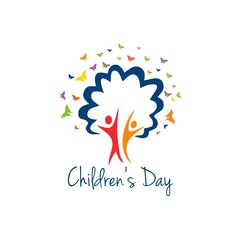 logo for company, children day, fun, play, child, colorful,