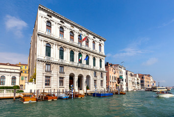 Naklejka premium Venice. Old houses over the canal.