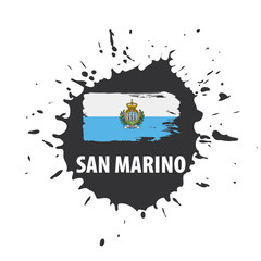 San Marino flag, vector illustration on a white background