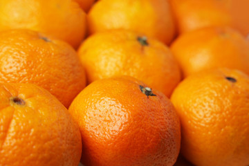 Tangerines close-up. Beautiful tangerine background.