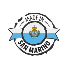 San Marino flag, vector illustration on a white background