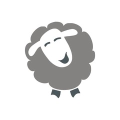 Fototapeta premium vector illustration of sheep, logo for company, sheep, animal logo, fun, kids, icon, illustrator