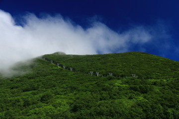 岩木山　山頂への道