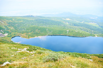 glacial lake in Krkonose Mountains				                               