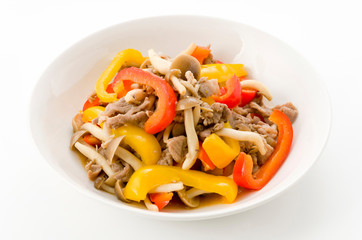 パプリカと豚肉の炒め物