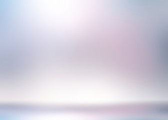 Light interactive space 3d background. Pastel cool illustration. Delicate white pink blue studio.