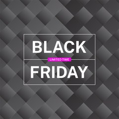 Black friday banner template. Big sale limited time discount, vector design