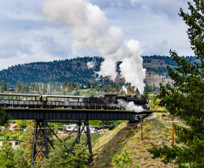 Historic Kettle Valley Steam Railway goes through Okanagan Valley in Summerland