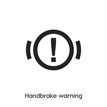 handbrake warning icon. handbrake warning icon vector. Linear style sign for mobile concept and web design. handbrake warning symbol illustration vector graphics - Vector	