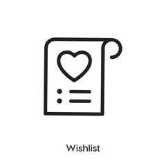 wishlist icon vector symbol sign
