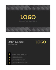 Premium business card template vector, gold gradient design