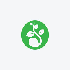 Fototapeta premium Initial O with leaf concept and Leaf concept simple logo design