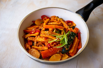 Korean spicy stir fried squid
