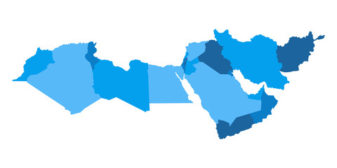 Map of Middle East.