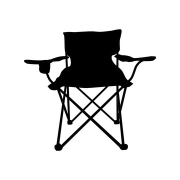 Camping Portable Chair Vector.