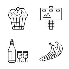 Set Of Universal 4 Icons
