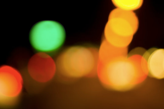 Bokeh with colorful spherical lights alternating with the background image